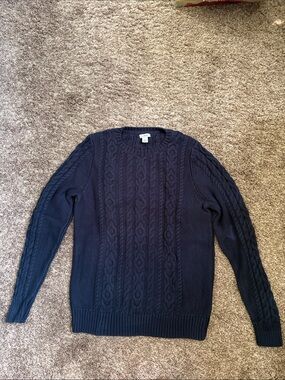 llbean cable knit sweater
